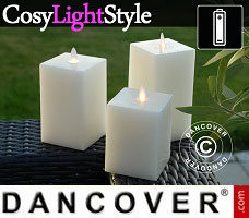 Lampes LED CosyLightStyle 7,5x7,5cm, 3 pcs, Blanc